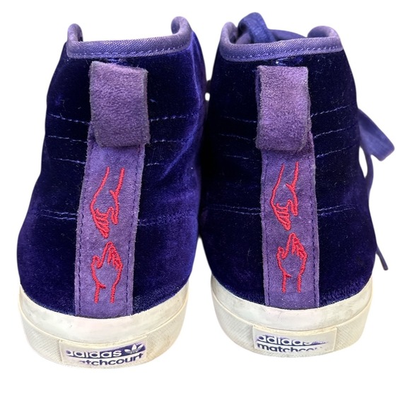 Adidas Matchcourt High RX Na-Kel Smith Sneakers, Purple Velvet, Size 8.5, Skate - Picture 2 of 8
